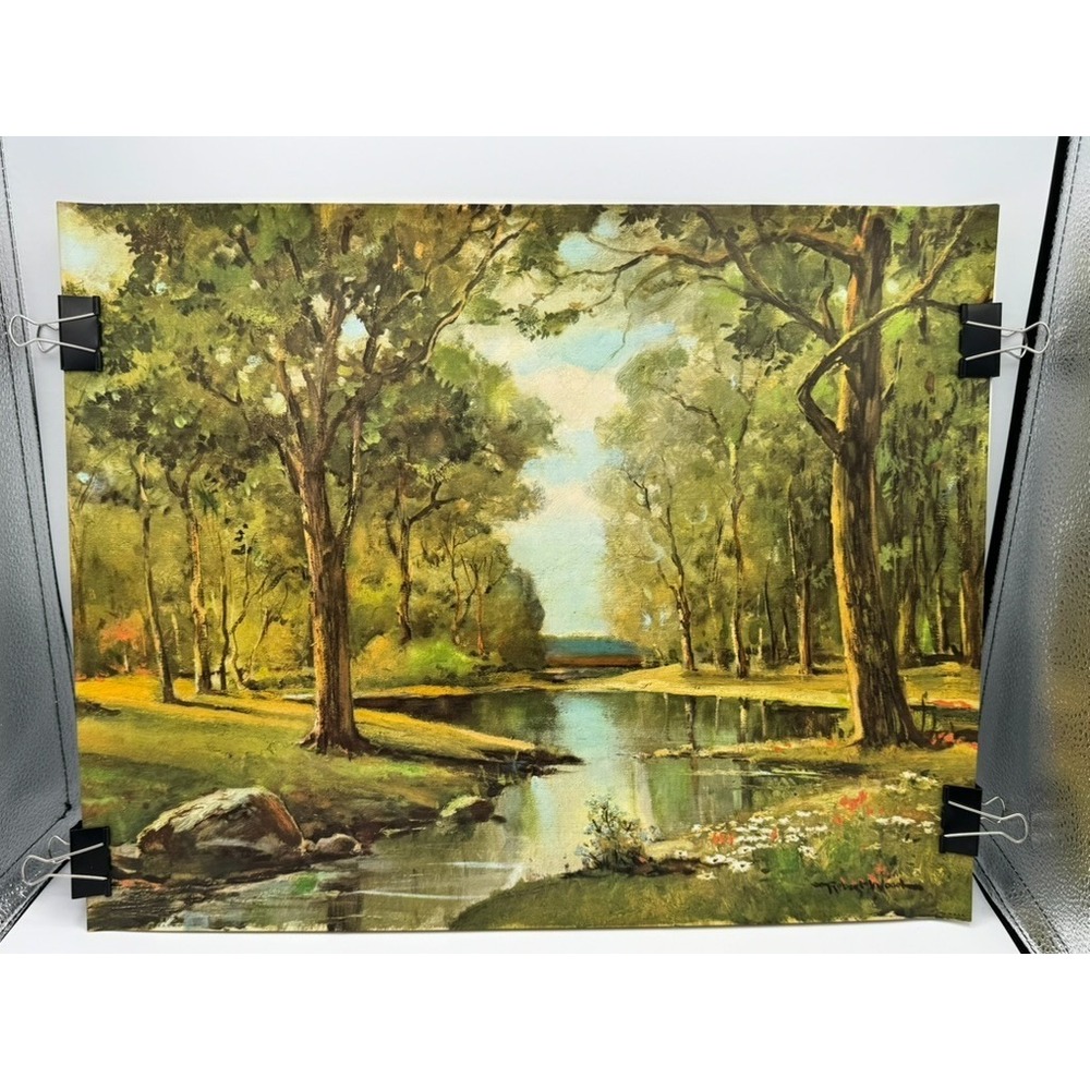 Vintage 1970 Robert Wood Four Seasons Lithograph Print Set 16x20 NOS w Tube DAC - Picture 8 of 16